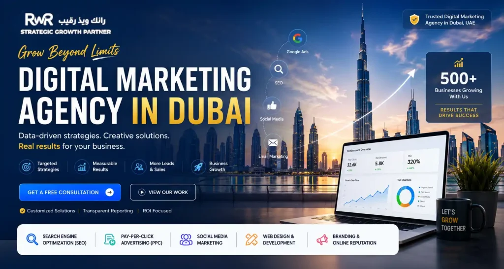 Best digital marketing agency in Dubai helping businesses grow with SEO, advertising, and online marketing services.